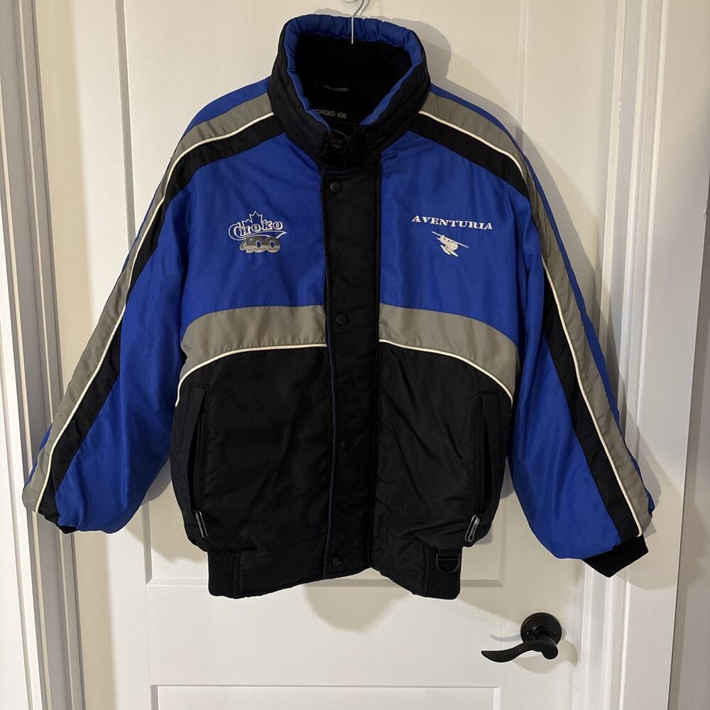 Vintage Choko 400 Aventuria Puffer Jacket 90s Snowmobile Racing Insulated SMALL